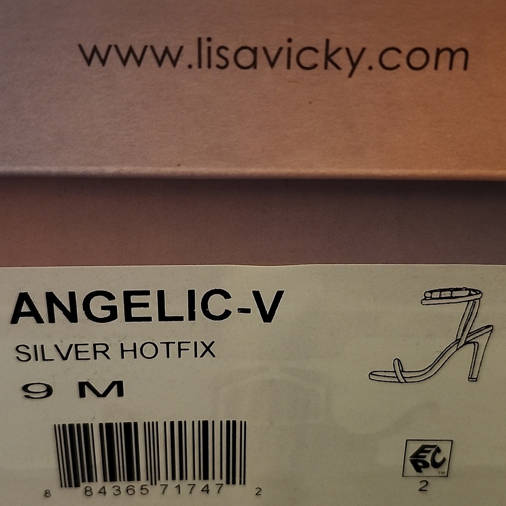 New Lisa Vicky Angelic Rhinestone Ankle Strap Heel 9 - Picture 5 of 8